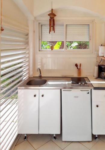 廚房, Studio cosy à Sainte Rose 19 m² avec piscine partagée (Studio cosy a Sainte Rose 19 m² avec piscine partagee) in 聖玫瑰