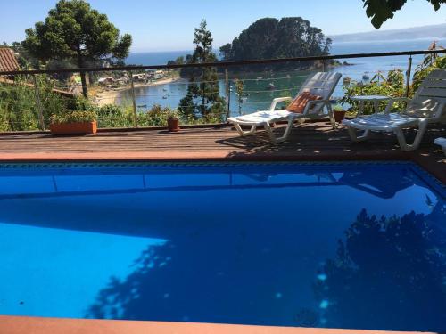 Casa y vista maravillosa, con piscina Coliumo Tomé