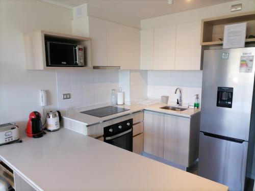 ห้องครัว, Rbkº Único Depto Penthouse con Jacuzzi privado (Rbkº Unico Depto Penthouse con Jacuzzi privado) in อัลการ์โรโบ