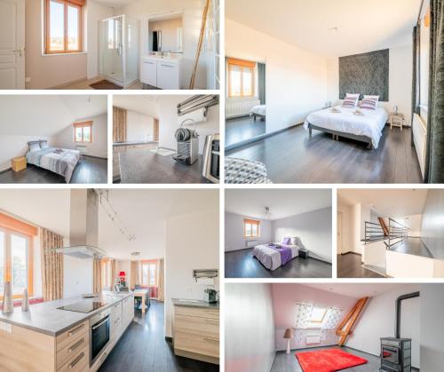 Vannas istaba, La Perle Isolée - Grand appartement contemporain et chaleureux près de Pontarlier (La Perle Isolee - Grand appartement contemporain et chaleureux pres de Pontarlier) in Vuillecin