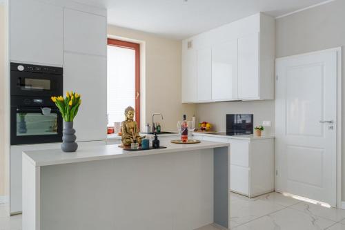кухня, Exclusive townhouse Maciejki with garden and terrace near Warsaw in Лешноволя