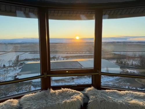 Aussicht, Klettar Tower Iceland in Arnes