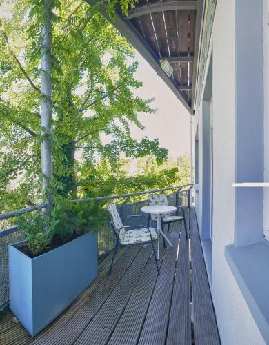 balkon/terras, Pension Am Sültebrunnen (Pension Am Sultebrunnen) in Bad Oeynhausen