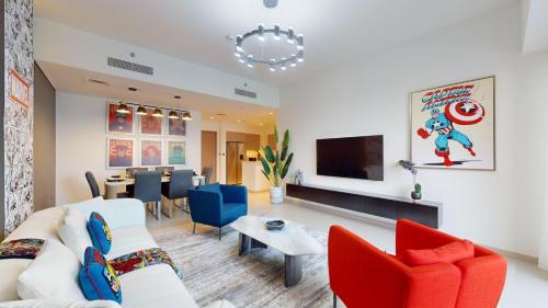 Vacationer l Marvel Super Hero Themed 3 Bedroom l Dubai Fountain Views in Downtown, Dubái (foto 7)