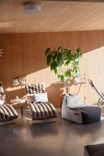 Sauna, biYou Ecoquartier in den Bergen in Schladming