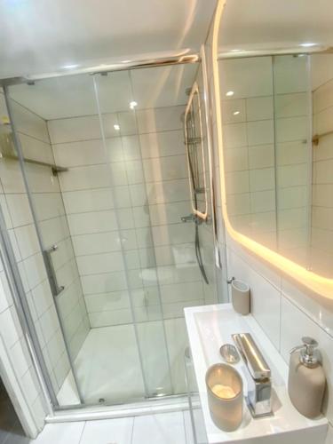 Zuhanyzó, Appartement cosy à Les Pavillons-sous-Bois 30 m² avec jardin clôturé (Appartement cosy a Les Pavillons-sous-Bois 30 m² avec jardin cloture) in Les Pavillons-sous-Bois