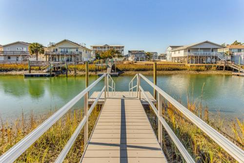 Canal-Front Home with Deck Walk to Holden Beach!