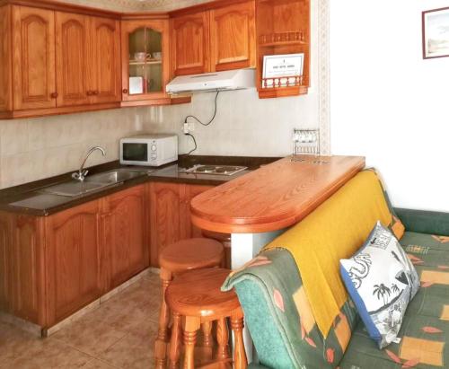 廚房, Exceptional Studio in Frontera | 25 sq.m. | Terrace in 弗龍特拉