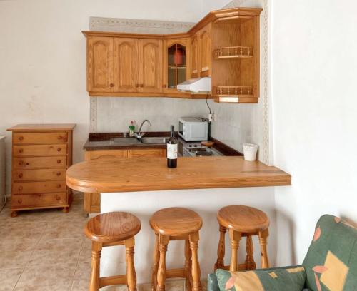 廚房, Exceptional Studio in Frontera | 25 sq.m. | Terrace in 弗龍特拉