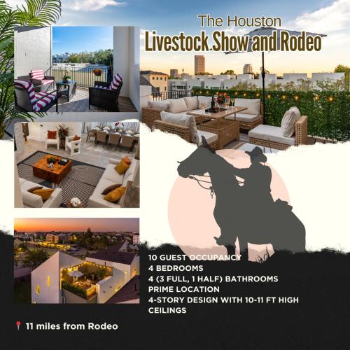 Modern Luxury 4-Storey with Mini Gym & Rooftop - Houston Downtown - Rice Military in Houston, USA
