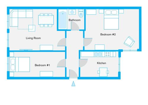 The Rheinsberger Mitte 80m2 2BR & Living Room downtown location Sleeps 6 - image 5