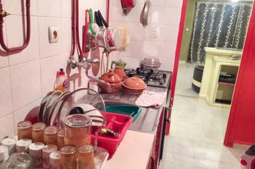 virtuve, Stylish apartment in El Marsa 75 m² sea view in Bordj El Bahri