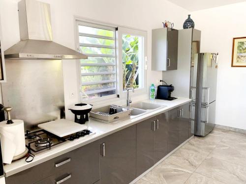 Kjøkken, Tahiti - Bay Lodge in Afaahiti