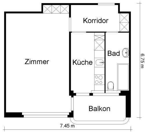 Cozy studio near train station - Wille 7, Curych (fotografie 3)
