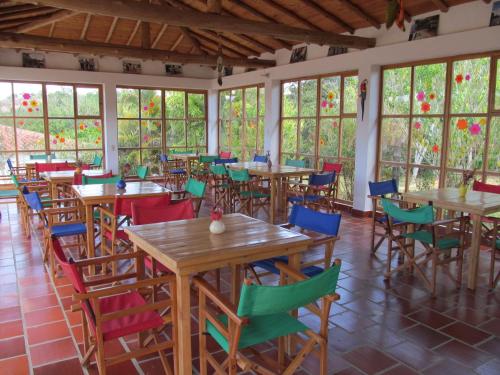 餐廳, Hotel Ecoposada Vina de Aldana in 拉梅薩德洛斯桑托斯
