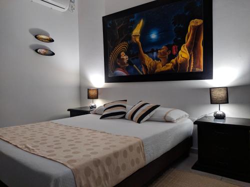 1 double bed, 1 twin bed