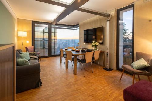 صالة مشتركة/ منطقة التلفزيون, Apartment "Little Manhattan" - Business-27 qm-ruhig-Parkplatz-Arbeitsplatz-Aussicht in ليونبيرج