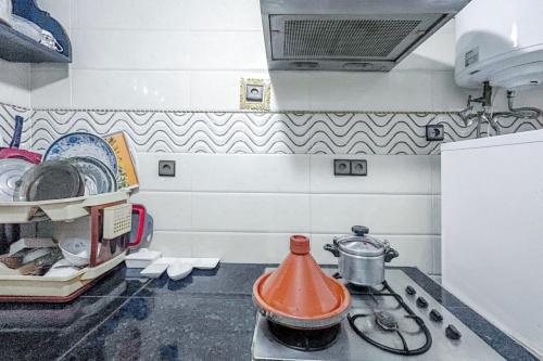 Kitchen, Spacious Apartment in Agadir, 75 sqm with Private Garden in Les Amicales