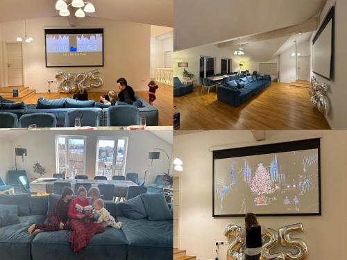 Közös társalgó / TV, Grand Villa Berg-Starnberg For Your Vacation, Retreat, Workshop, Corporate and Familys event in Berg