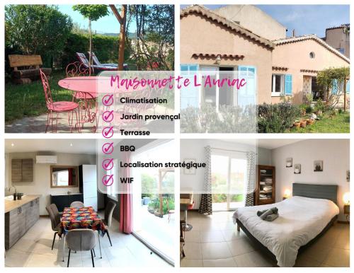 Maisonnette L'Auriac -Jardin Provençal et Climatisation gîte à louer Le Luc