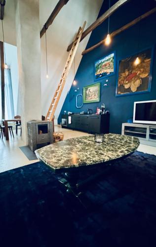 Fachwerk Maisonette Wohnung mit Stadtblick