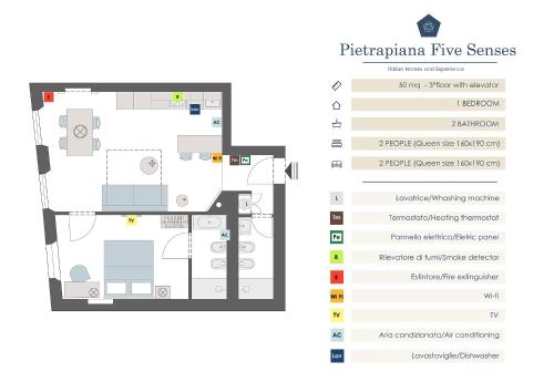 One-Bedroom Apartment room in Pietrapiana Five Senses - City Center
