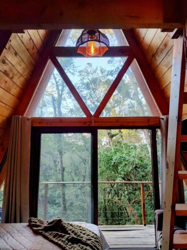 Balkons/terase, High garden alpine cabin in San Lucas Sacatepéquez