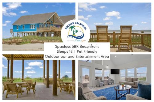 Spacious Beachfront 5BR with Gorgeous Ocean views - Blue Footed, Bolivar Peninsula