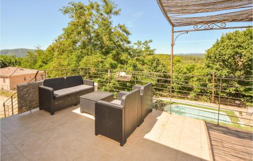 Balkons/terase, Stunning Home In Bordezac With Wifi in Besseges