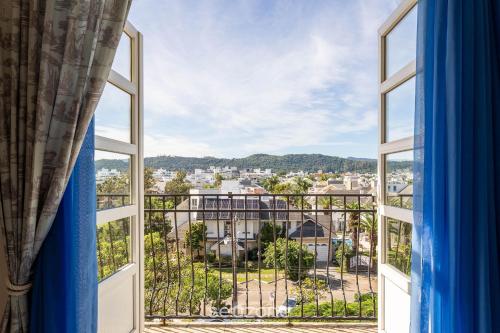 Erkély/terasz, Studios frente ao mar no IL Campanario Resort ILCTOP in Jurerê