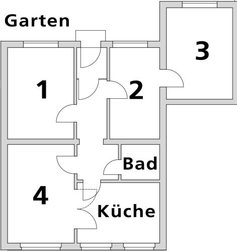 Messe-Apartment, 4 Schlafzimmer, 80 qm, Garten - 6 km zur Messe, verkehrsgünstig, ruhig, Parkplätze, Norimberga (foto 3)