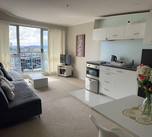 aura 2 bedrooms 1 living room balcony goodView swiming pool, gym, Auckland (fotografie 3)