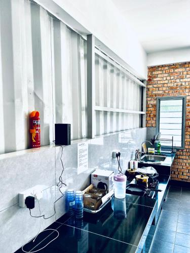 Kitchen, The Rina Homestay-Whole Villa with Private Pool,BBQ & Karaoke-1Min Beach- in Port Dickson