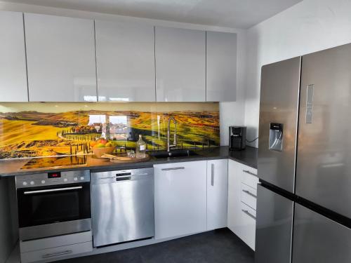 Køkken, Ferienhaus Goldgrube - 5 Zimmer - 140qm am Fluss in Mehlbach