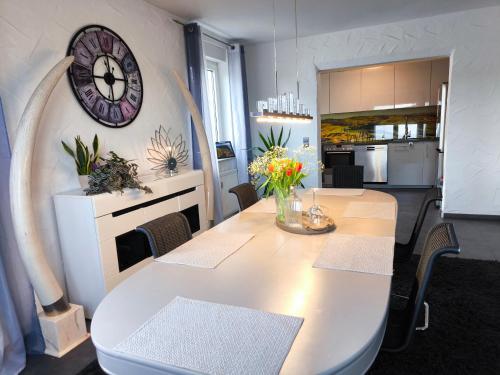 Køkken, Ferienhaus Goldgrube - 5 Zimmer - 140qm am Fluss in Mehlbach