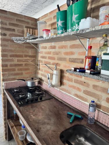 廚房, Guaecá Hostel - Cumuruxatiba (Guaeca Hostel - Cumuruxatiba) in 庫穆魯薩迪巴