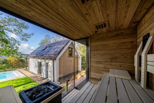 Sauna, ZebeGreen Apartman in Zebegeny