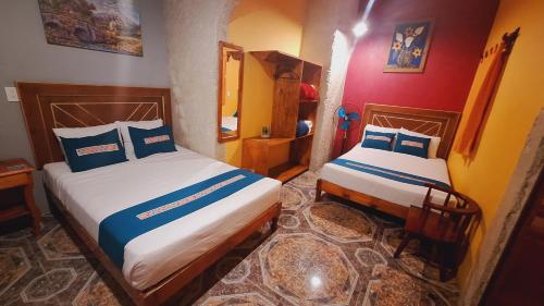 2 double beds