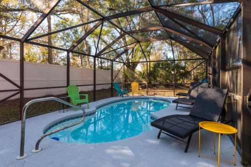 View, Havana Hideaway 3BR Home with Private Pool and Dedicated Office in Vilano Beach