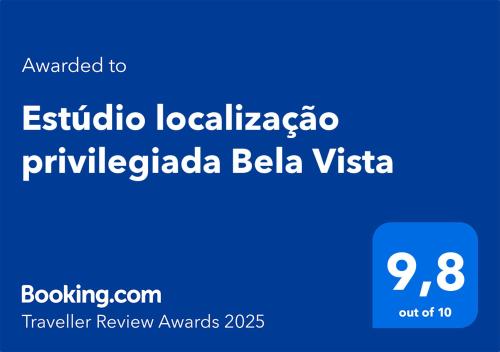 Estúdio localização privilegiada Bela Vista, São Paulo