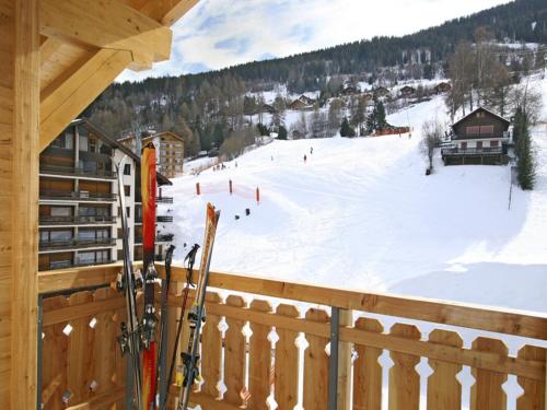 Balkon/Terrasse, Apartment 100 m from the ski slope in Nendaz
