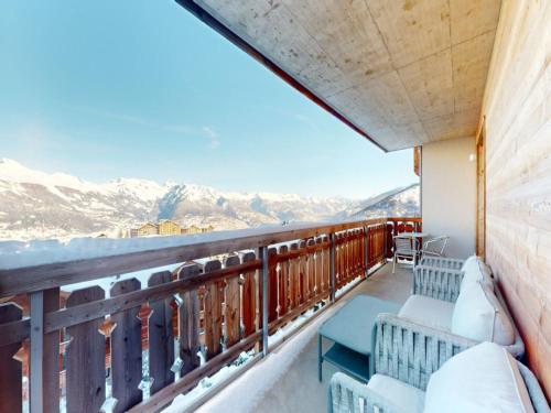 Balcon/terrasse, Apartment in Nendaz near Ski Lift & Sauna in Nendaz