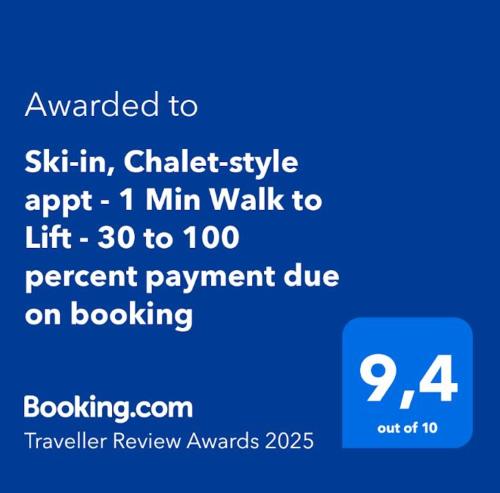  Ski-in, Chalet-style appt Central Verbier - 1 Min Walk to Lift in Verbier