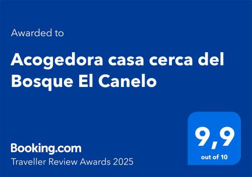 Acogedora casa cerca del Bosque El Canelo - El Canelillo