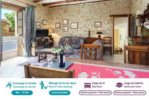 Koplietošanas atpūtas telpa ar TV, Maison avec un grand jardin en pleine nature in Saint-Leon-sur-Vezere
