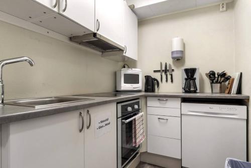 1-roms leiligheter med felles bad, stue og kjøkken in 斯泰恩謝爾市中心