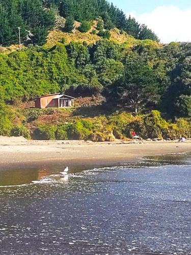 Cabaña con acceso a playa en Mehuin