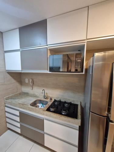 Kitchen, Flat Rosarinho II - Confortavel e Super Completo in Jaqueira