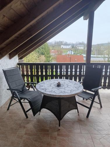 balkon/taras, Apartment "EntspannungsStube" mit Loggia in Freisen