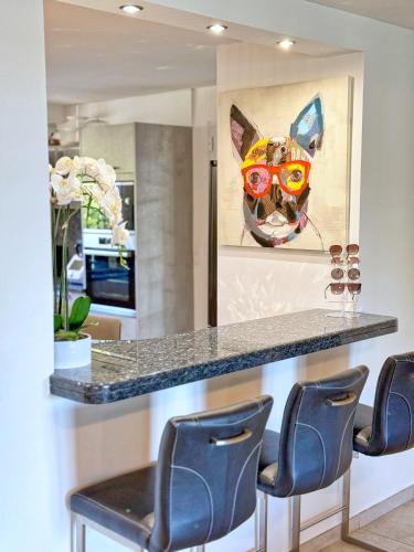 Kitchen, Villa Prestige 5 etoiles & T1, Piscine, Jacuzzi, cinema & Vue in Mourets